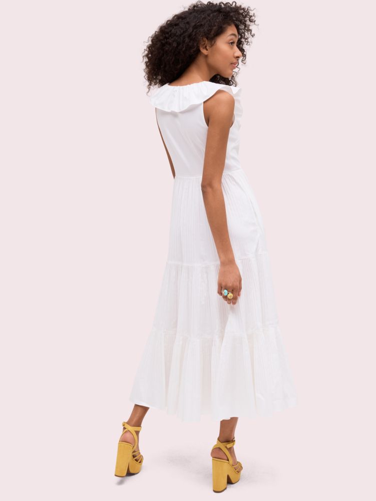 Kate Spade,poplin ruffle tiered dress,dresses & jumpsuits,Fresh White