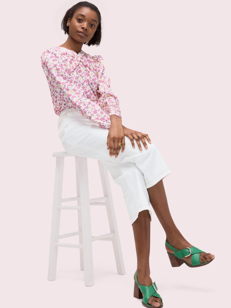 Kate Spade,Marker Floral Devore Top,