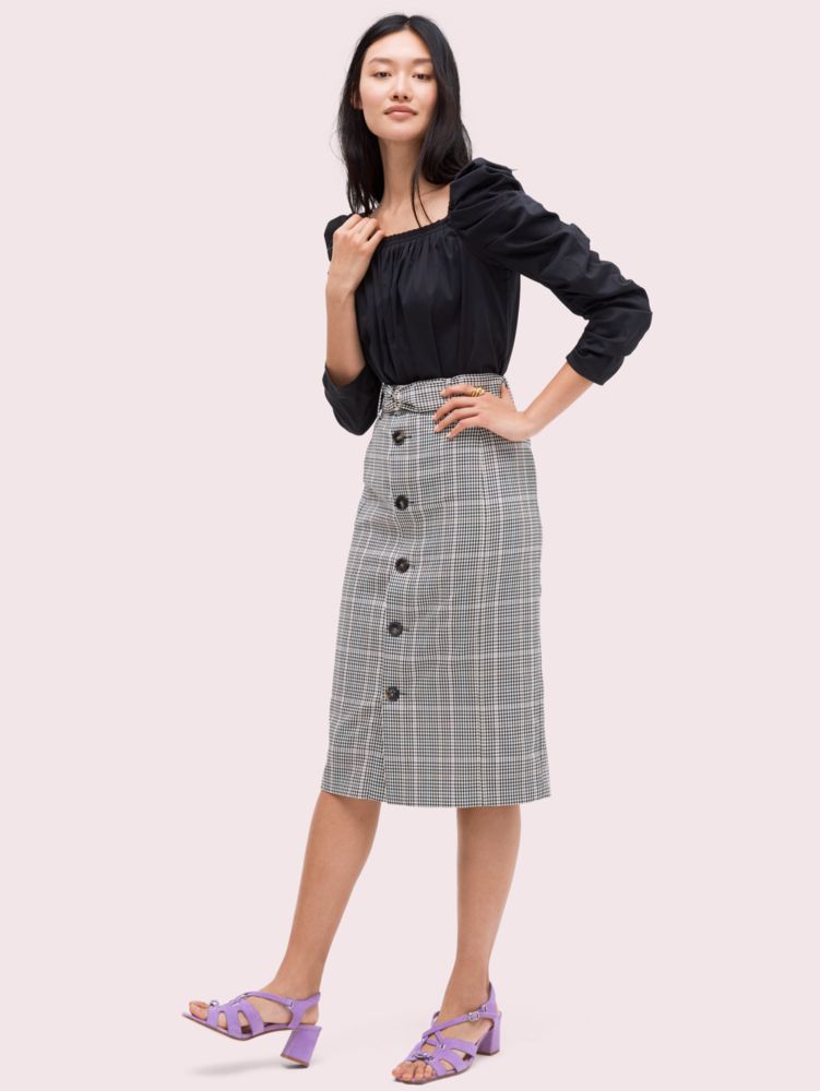 Kate Spade,Poplin Square Neck Blouse,