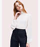 Kate Spade,high-neck blouse,French Cream
