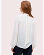 Kate Spade,high-neck blouse,French Cream