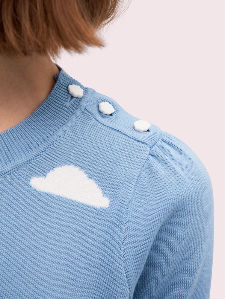 Kate Spade,silver lining sweater,Blue Heron