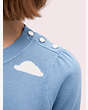Kate Spade,silver lining sweater,Blue Heron