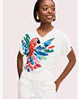 Kate Spade,embellished parrot sweater,French Cream