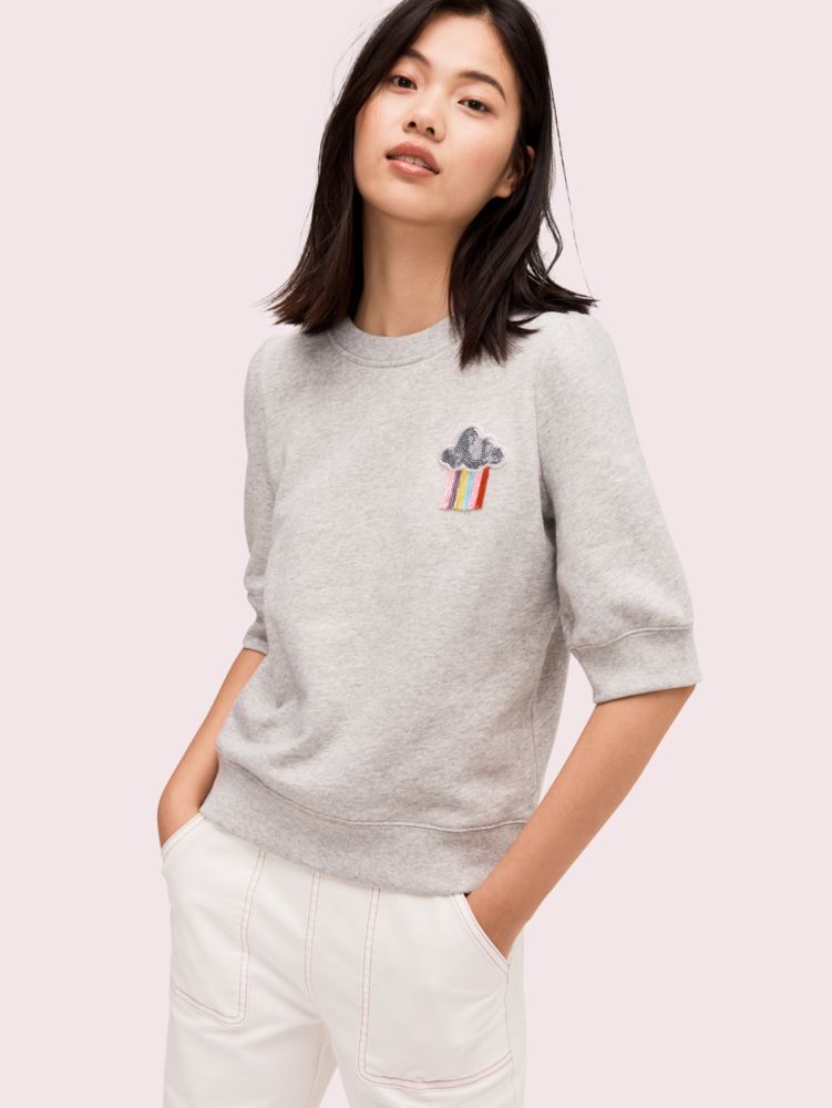 Kate Spade,rain or shine pullover,Grey Melange