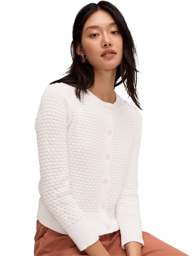 Textured Cardigan, FRESH WHITE, ProductTile