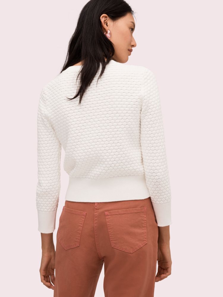 Textured Cardigan, FRESH WHITE, Product