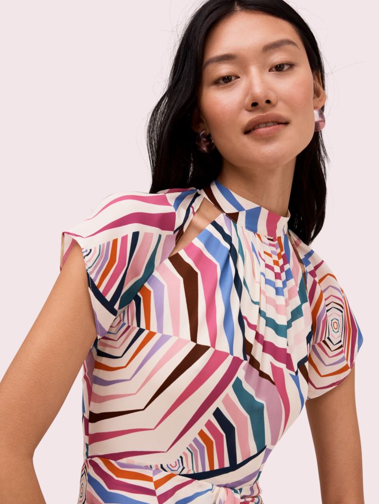 Geobrella Silk Midi Dress | Kate Spade GB 