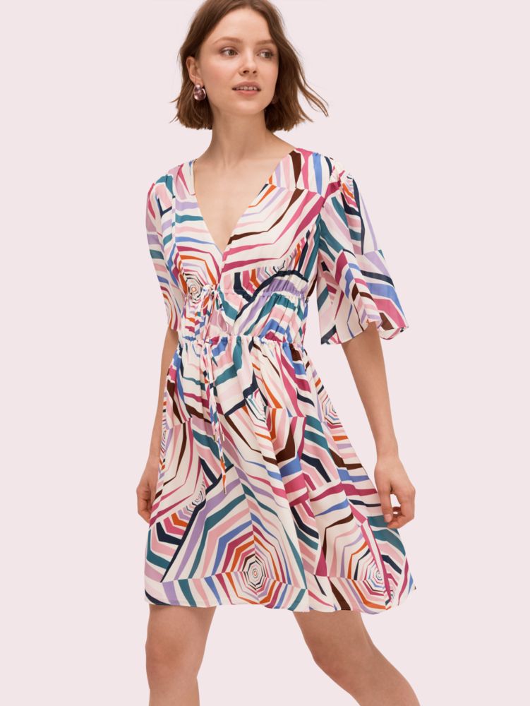 Kate Spade,geobrella silk dress,Multi