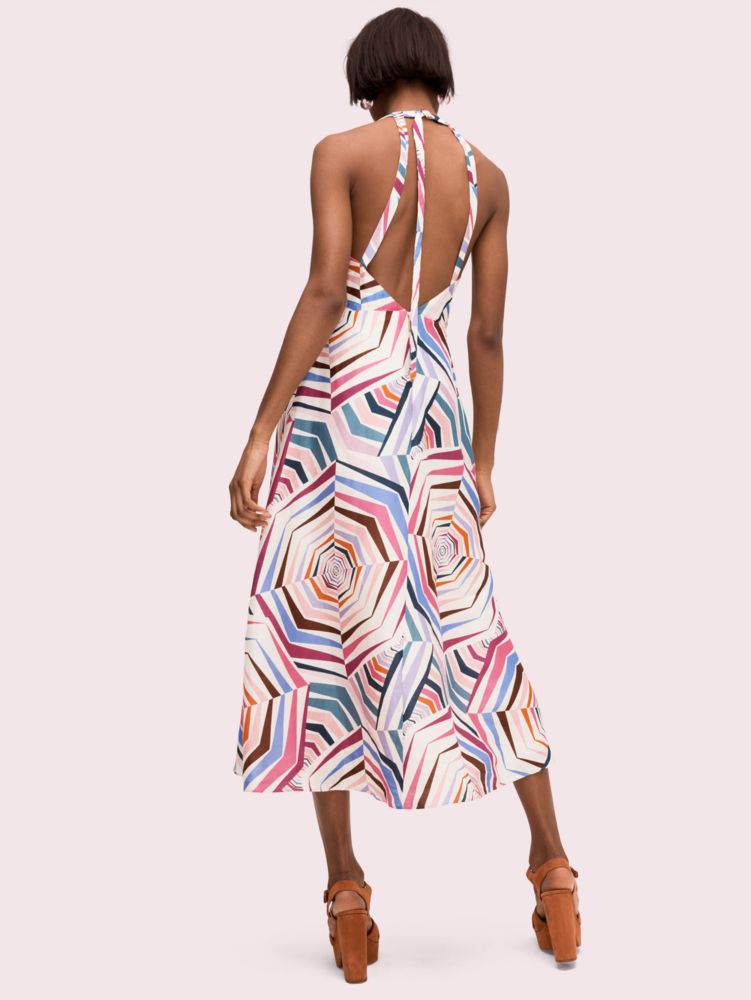 Kate Spade,Geobrella Linen Halter Dress,