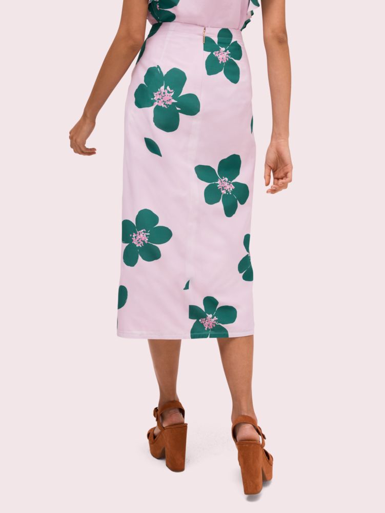 Kate Spade,Grand Flora Ruched Skirt,