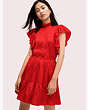 Kate Spade,tiered high neck dress,Red Currant