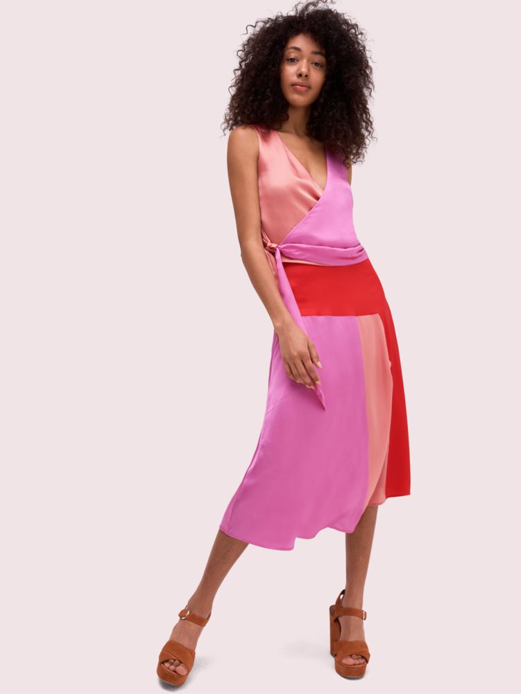 Kate Spade,Colorblock Wrap Top,