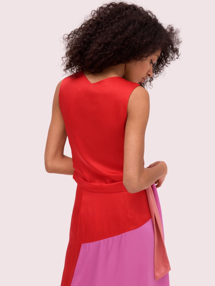 Kate Spade,Colorblock Wrap Top,
