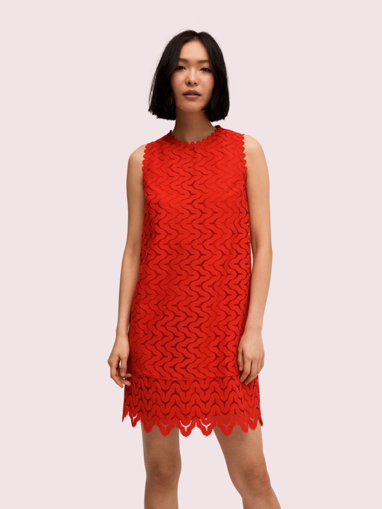 Kate Spade,sand dune lace shift dress,dresses & jumpsuits,Red Currant