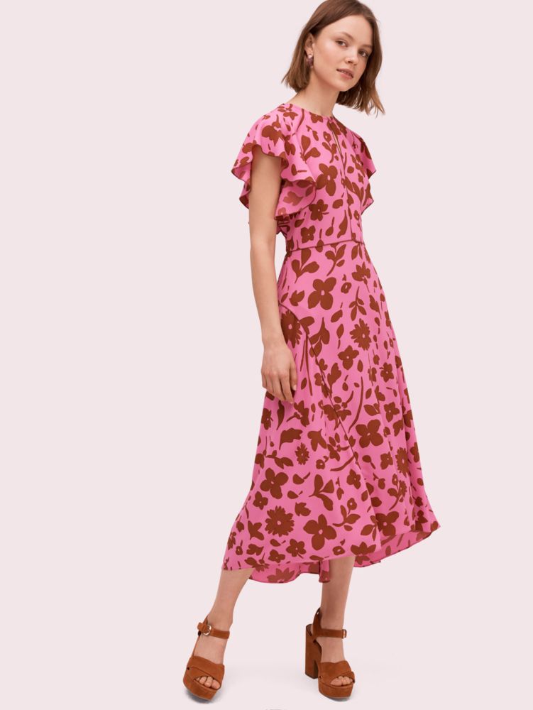 Splash Flutter Sleeve Dress Kate Spade GB