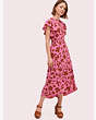 Kate Spade,splash flutter sleeve dress,Pink Multi