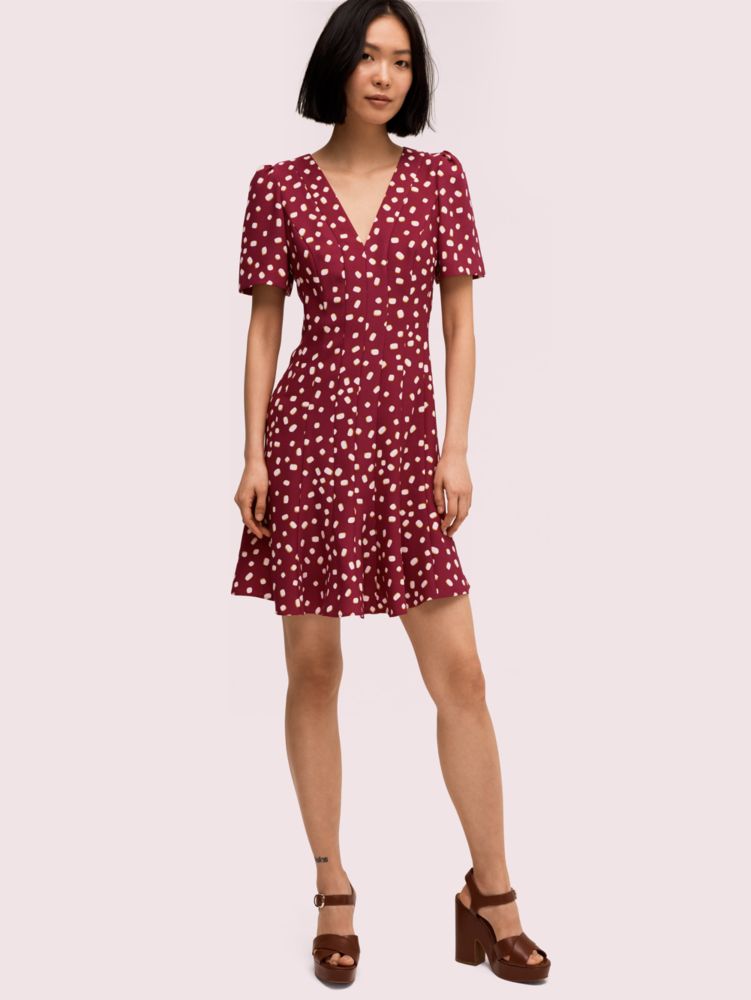 Kate Spade,mallow dot crepe dress,