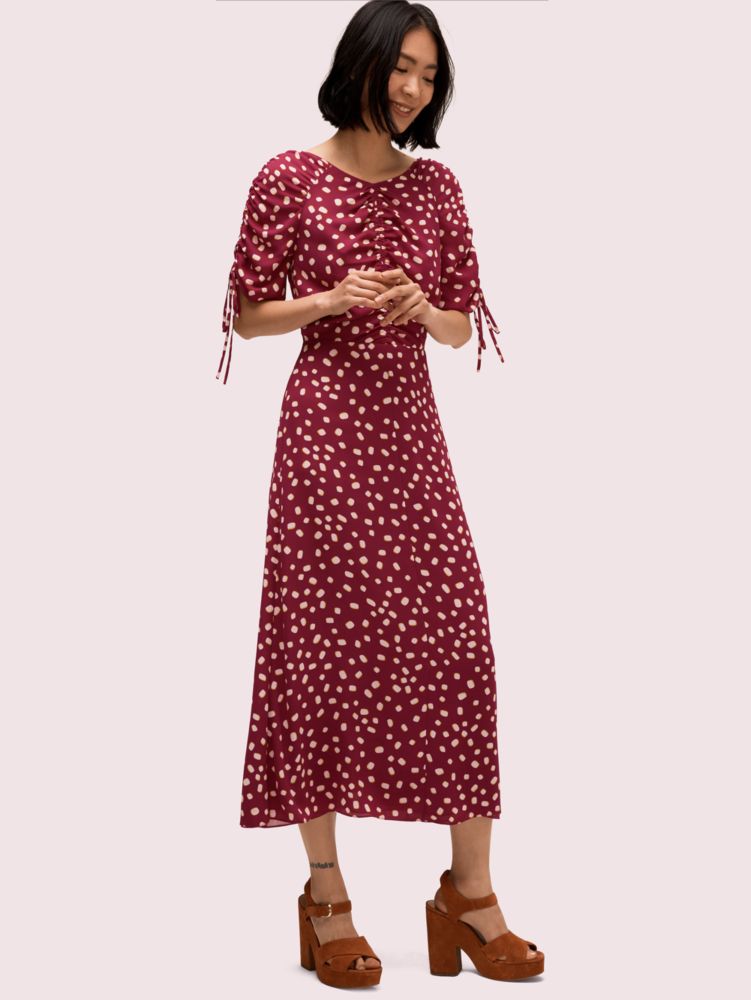 Kate Spade,Mallow Dot Midi Dress,
