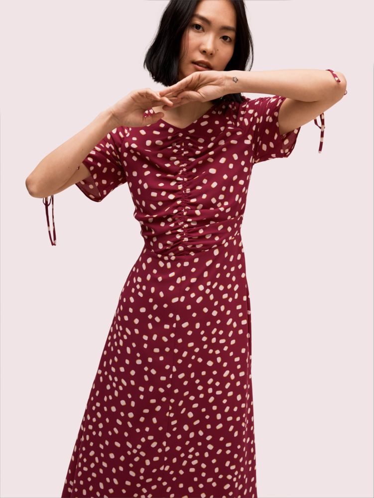 Kate Spade,Mallow Dot Midi Dress,