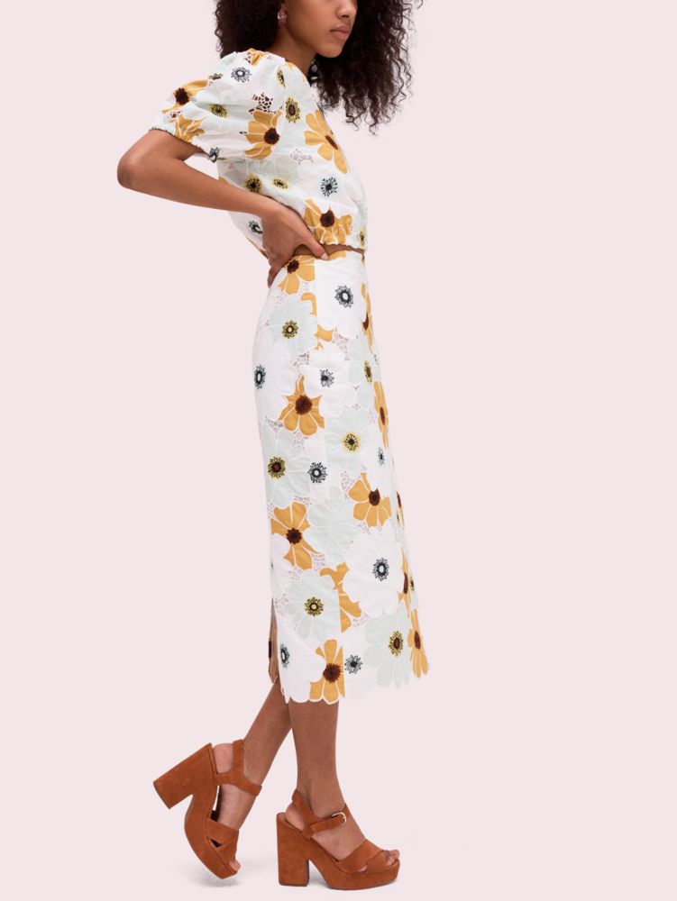 Kate Spade,Flora Garden Appliqué Skirt,