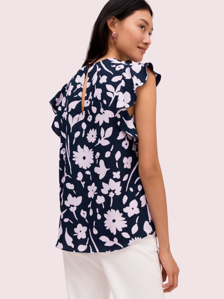 Kate Spade,Splash Flutter Sleeve Top,