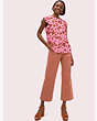 Kate Spade,splash flutter sleeve top,tops & blouses,Pink Multi