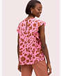 Kate Spade,splash flutter sleeve top,tops & blouses,Pink Multi