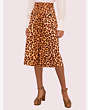 Kate Spade,panthera canvas skirt,Neutral