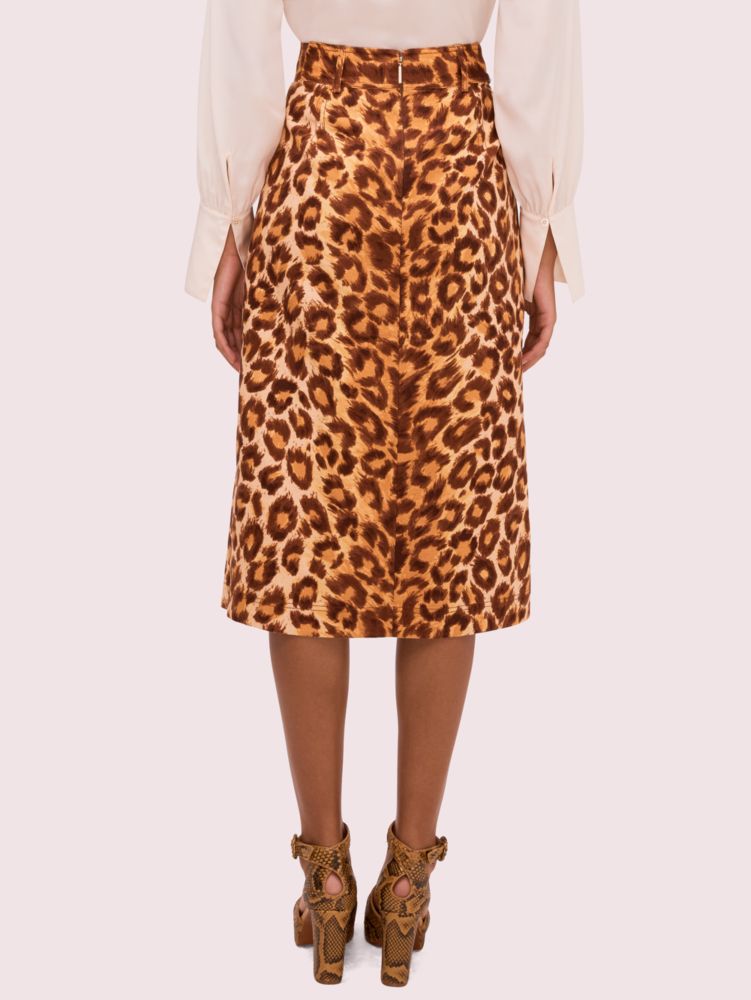 Kate Spade,panthera canvas skirt,