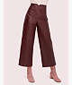 Kate Spade,cropped leather pant,Cherrywood
