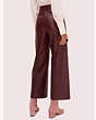 Kate Spade,cropped leather pant,Cherrywood