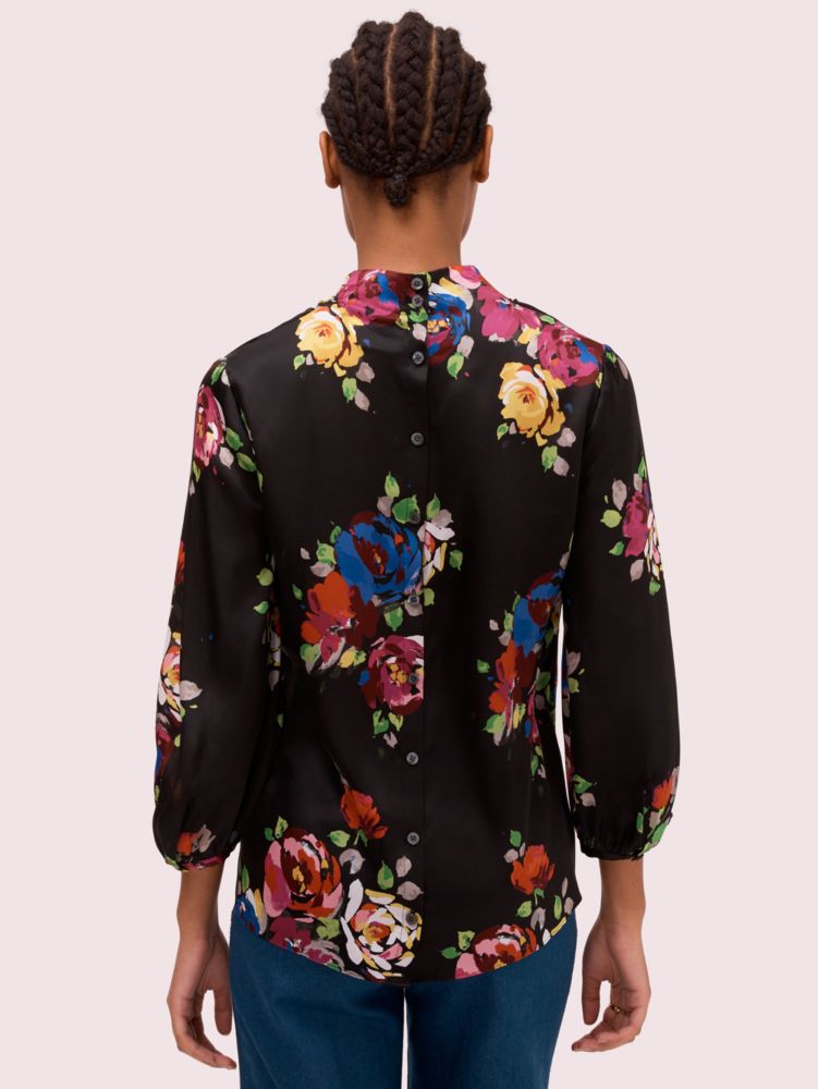 Kate Spade,Rare Roses Silk Top,