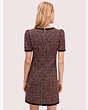 Kate Spade,puff sleeve tweed dress,Black Multi