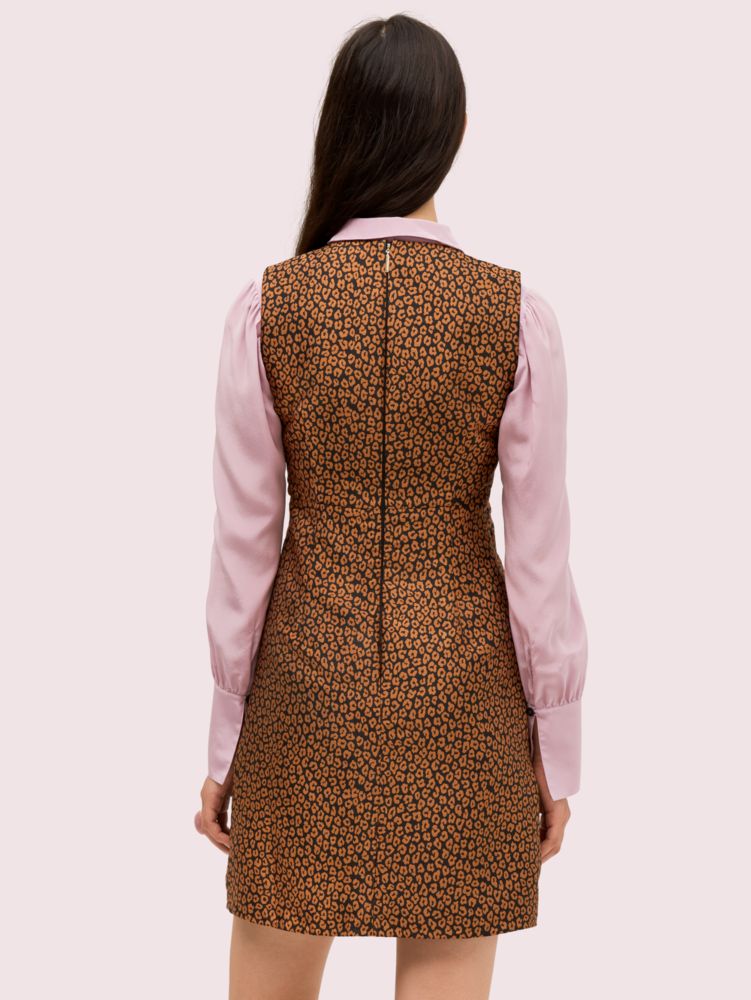 Flora Leopard Jacquard Dress