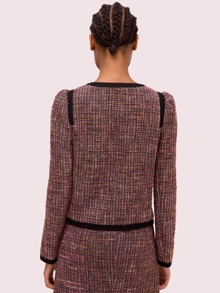 Puff Sleeve Tweed Jacket Kate Spade New York