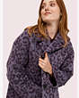 Kate Spade,brushed leopard overcoat,Purple Basil