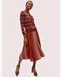 Kate Spade,metallic stripe knit skirt,skirts,Multi