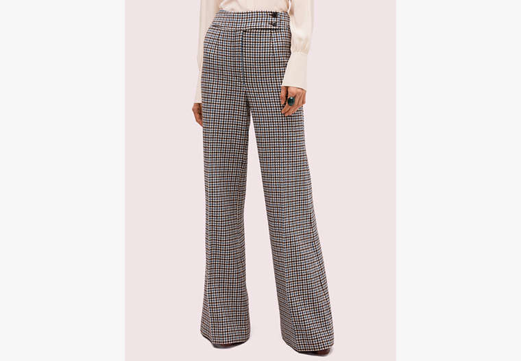Kate Spade,pop houndstooth flare pant,French Cream
