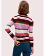 Kate Spade,fine stripe polo sweater,Deep Fig