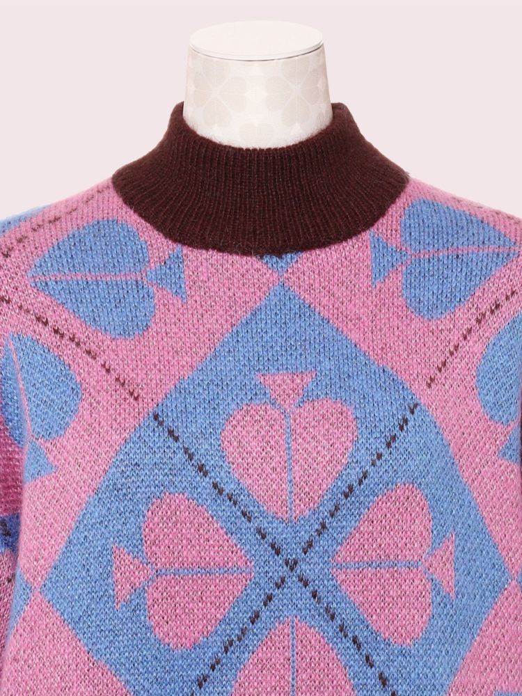 Kate Spade,spade geo sweater,Stained Glass Blue