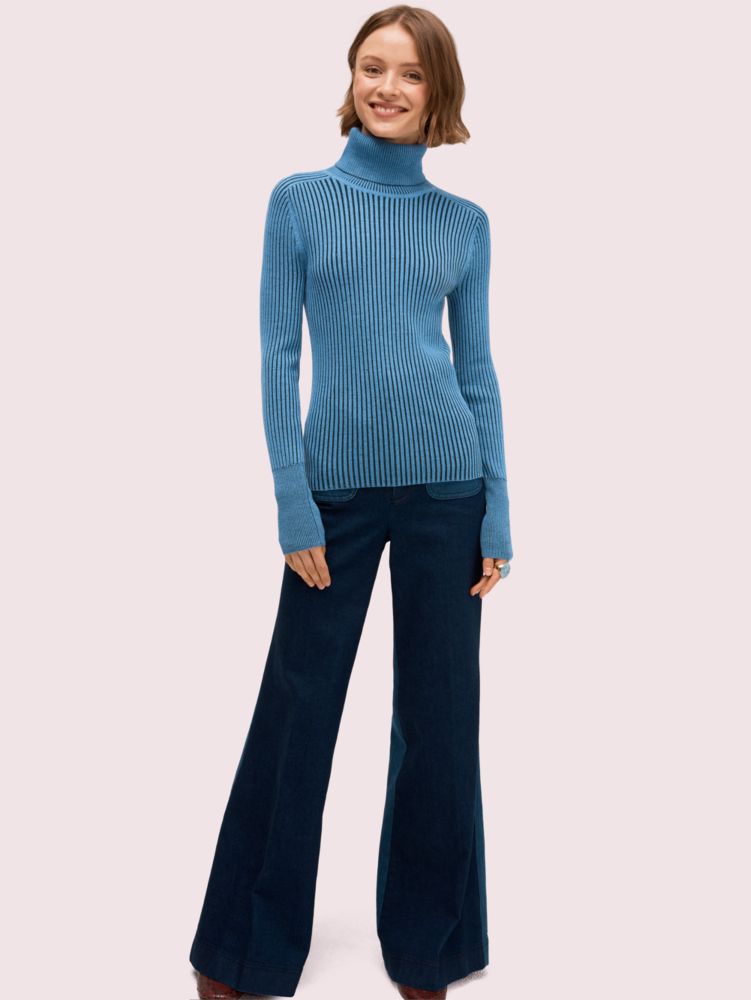 Kate Spade,Contrast Rib Turtleneck,