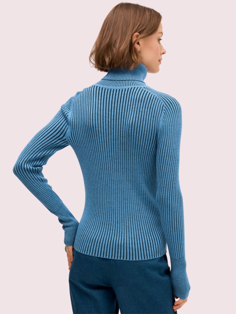 Kate Spade,Contrast Rib Turtleneck,