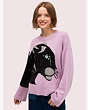 Kate Spade,wool panther sweater,sweaters,Purple Shade