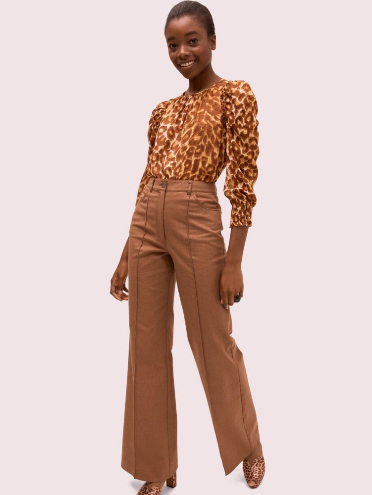 Kate Spade,panthera chiffon blouse,