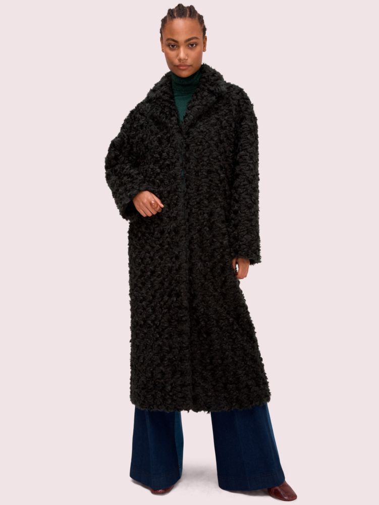 Kate Spade,Textured Curly Coat,