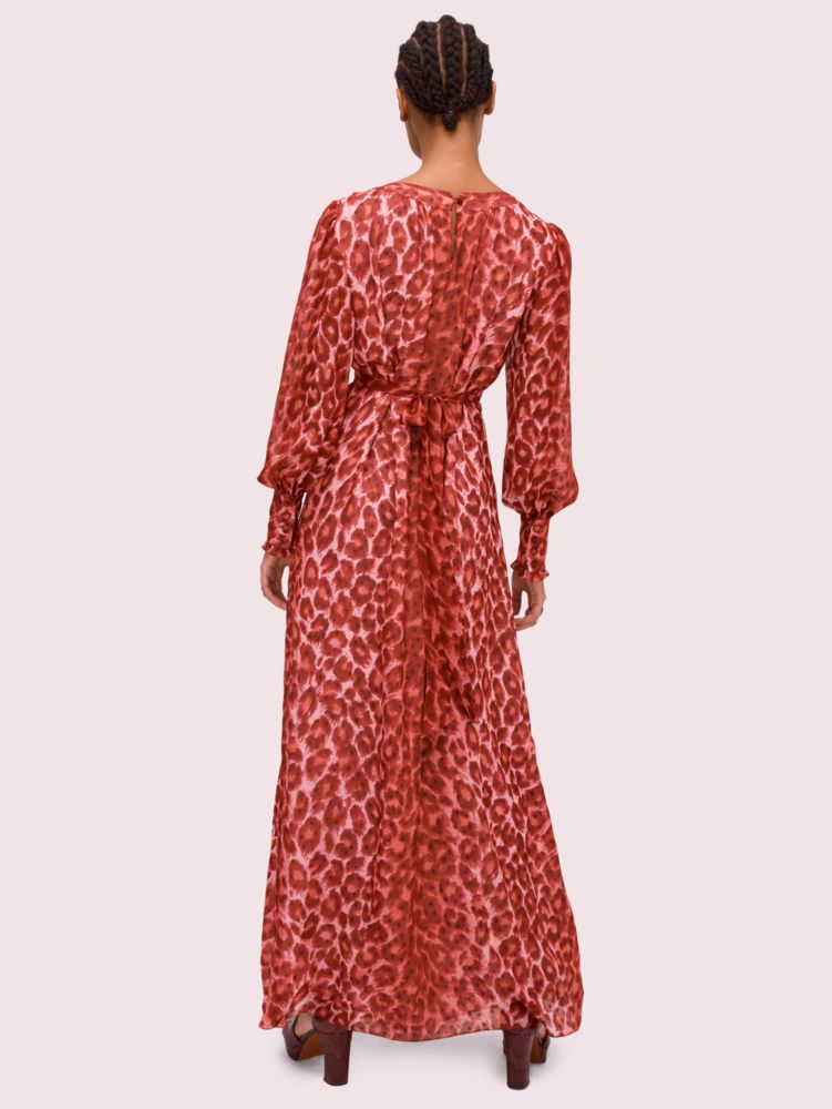 Kate Spade,panthera chiffon midi dress,Soft Coral