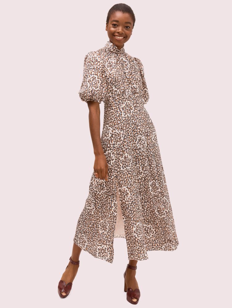 Kate Spade,Flair Flora Devoré Midi Dress,