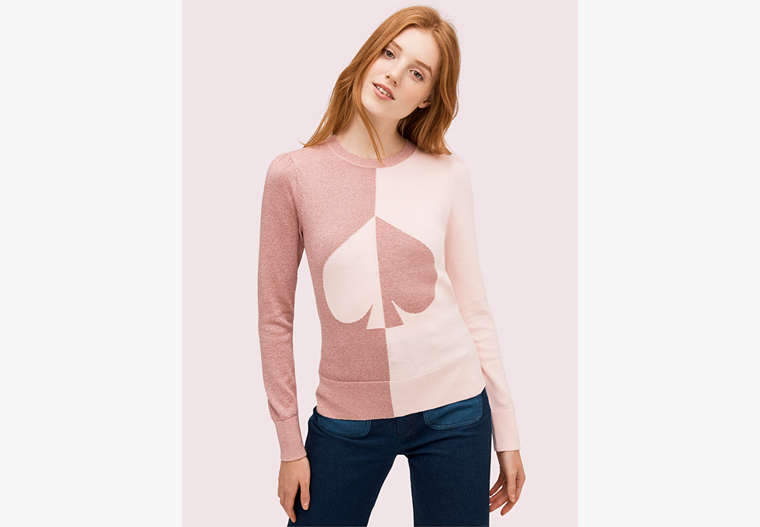 Kate Spade,spade colorblock sweater,Macaron Pink