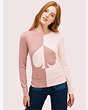 Kate Spade,spade colorblock sweater,Macaron Pink